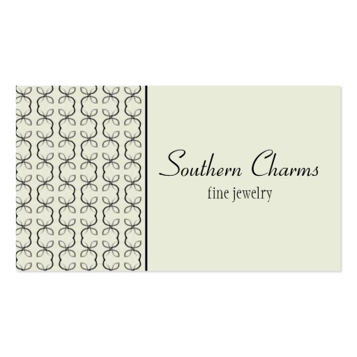 Country Lines Business Card, Ivory