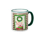 Country Merry Christmas Door Mugs