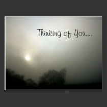 Country Morning Mist - Thinking of You postcards