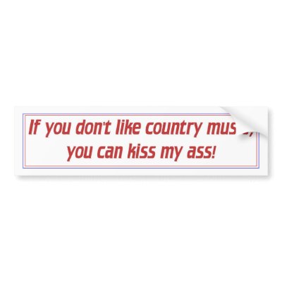 Country Music bumper stickers