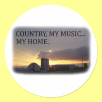 Country My Music My Home stickers