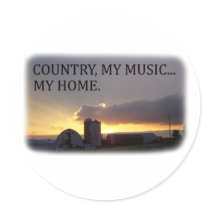 Country My Music My Home stickers