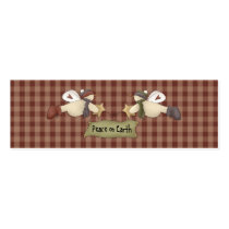 Country Nowel Snowangels Christmas Gift Tag business cards