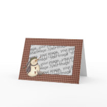 Country Nowel Snowmen Christmas Card