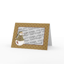 Country Nowel Snowmen Christmas Card Template