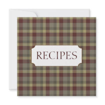 Country Recipe Trading Card Collection Personalized Announcement