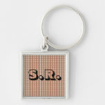 Country Red Gingham Checks Key Chains