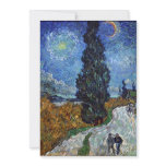 Country road in Provence by night by van Gogh Announcement