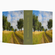 Country Road Landscape Painting Binder