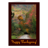 Country Road Thanksgiving Greeting Card