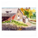 COUNTRY ROAD WATERCOLOR ON CANVAS posters