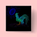 Country Rooster (Black) buttons