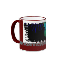 Country Rooster (Black) Coffee Mugs