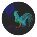 Country Rooster (Black) stickers by pidgiefund Country Rooster (Black) stickers