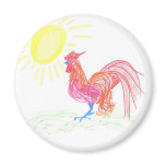 Country Rooster Refrigerator Magnet