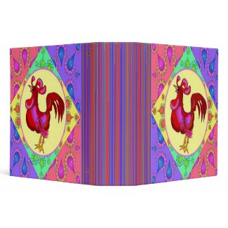 Country Rooster Recipe Binder binder
