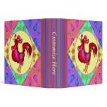 Country Rooster Recipe Book Template Vinyl Binders