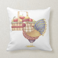Country rooster throw pillow