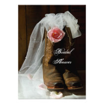 Country Rose Bridal Shower Invitation