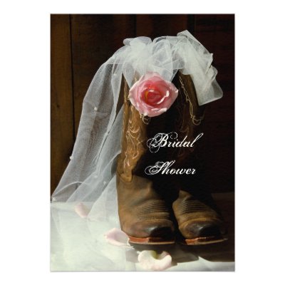 Country Rose Bridal Shower Invitation