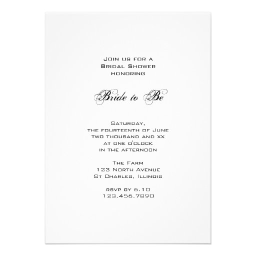 Country Rose Bridal Shower Invitation