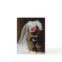 Country Rose Bridesmaid Thank You Card