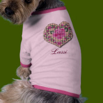 Country Rose Heart (Woven) pet clothing