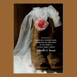 Country Rose Wedding Charity Favor Card business cards