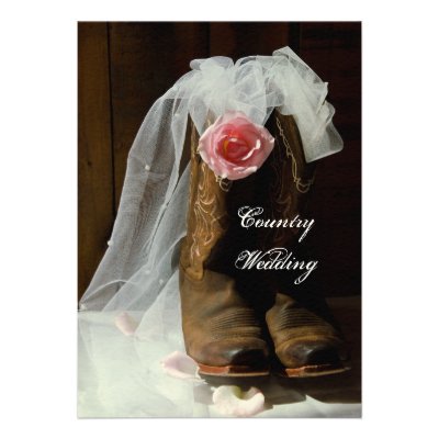 Country Rose Wedding Invitation