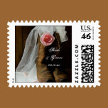 Country Rose Wedding Postage Stamp stamps