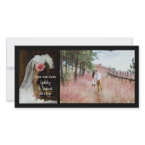 Country Rose Wedding Save the Date Photo Card