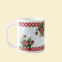 Country Roses Dots and Gingham Coffee Mug