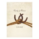 Country Rustic Horseshoes Wedding Invitations