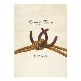 Country Rustic Horseshoes Wedding Invitations Country Rustic Horseshoes Wedding Invitations