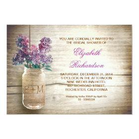 country rustic mason jar bridal shower invitations 5