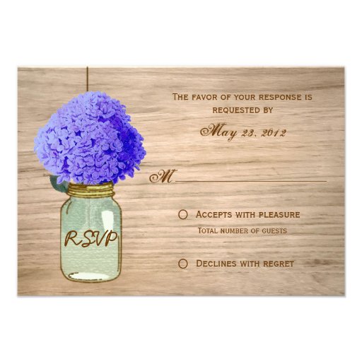 Country Rustic Mason Jar CornFlower Blue RSVP