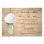 Country Rustic Mason Jar Hydrangea Wedding Custom Invite Country Rustic Mason Jar Hydrangea Wedding Custom Invite