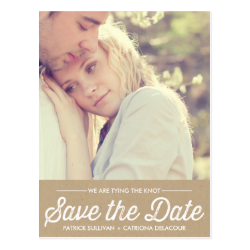COUNTRY RUSTIC | PHOTO SAVE THE DATE POSTCARD