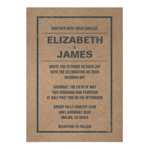 Country Rustic Wedding Invitations