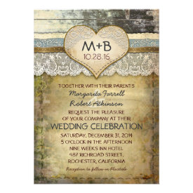 country rustic wedding invitations