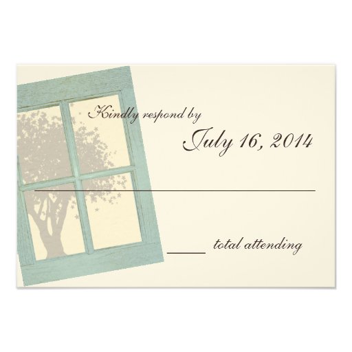 Country Rustic Window Pane Wedding Invite