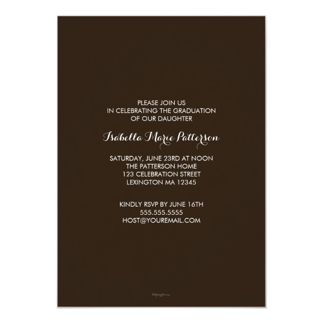 Country Rustic Woodgrain Graduation Invitation