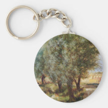 Country Scene - Adolph Menzel Key Chains