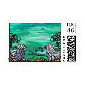 Country Sheep Postage stamp