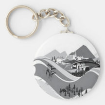 Country-side living design key chain