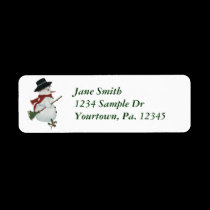 Country Snowman Address Label