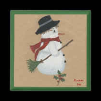 Country Snowman Magnet