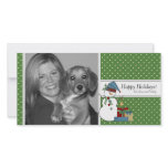 Country Snowman Photo Card {green}