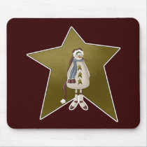 Country Snowman with Star mousepads