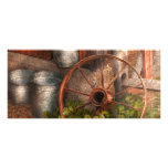 Country - Some dented pails and an old wheel Rack Card